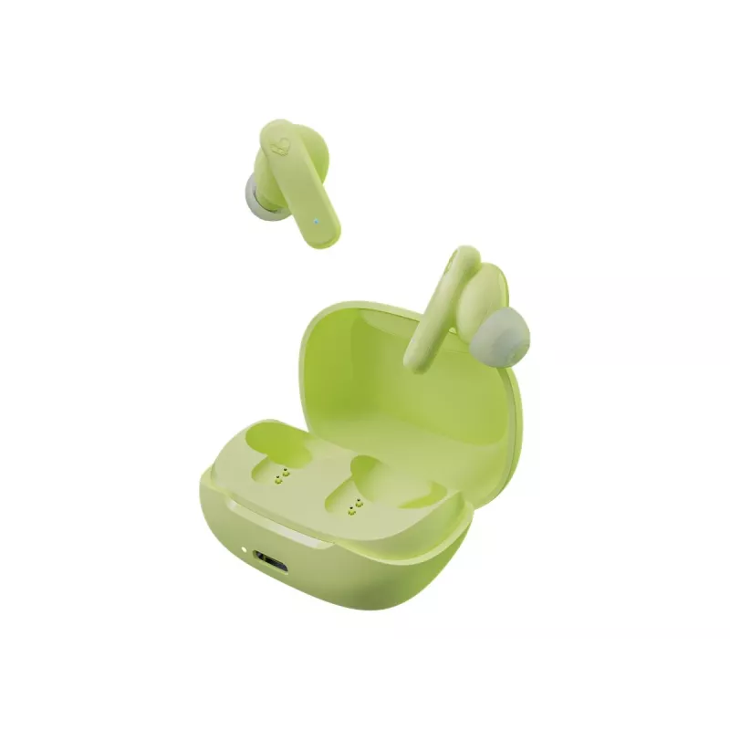 Ausinės į ausį, tikras belaidis ryšys, Skullcandy Smokin’ Buds – žalios, intraauralinės, 20–20000 Hz, 0,0406 kg