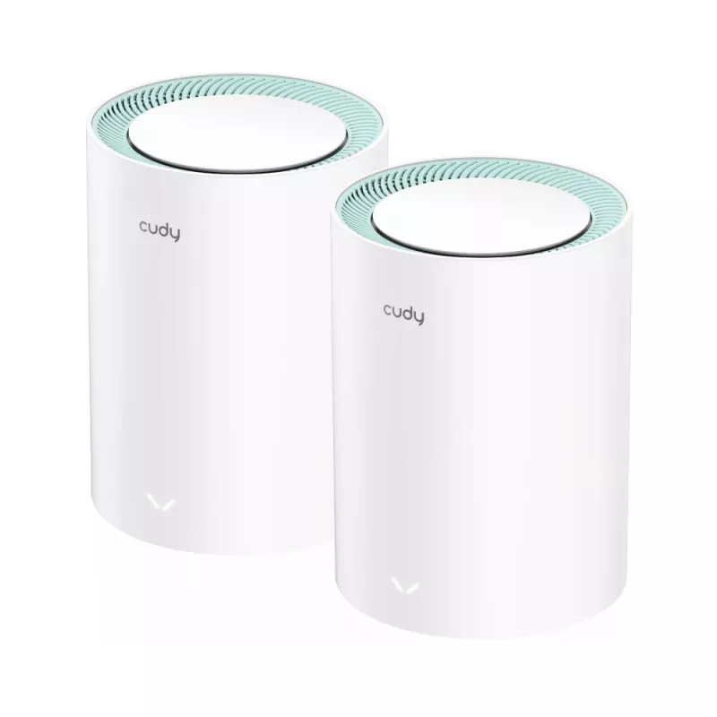 Cudy M1300 3 vnt. tinklinė Wi-Fi sistema, dviejų juostų (2,4 GHz / 5 GHz), Wi-Fi 5 (802.11ac), balta, 1 vidinis