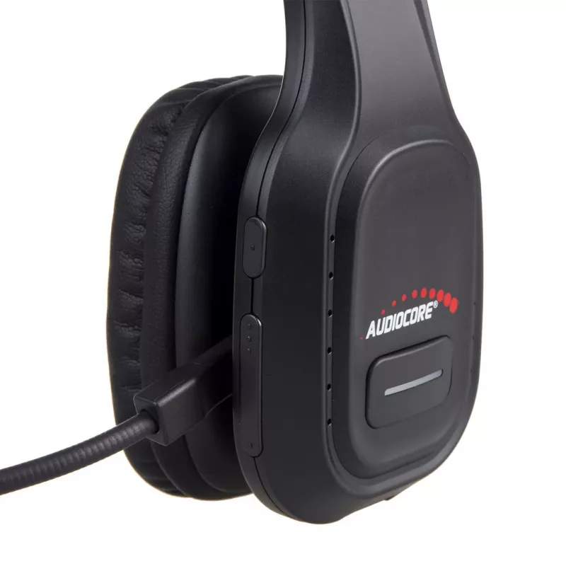 Audiocore 74452 Bluetooth ausinės su mikrofonu, triukšmo slopinimas, skambučiai, Call Center, Google Siri, biurui, belaidės