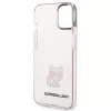 Karl Lagerfeld KLHCP14MCTRI Iphone 14 Plus / 15 Plus 6.7 Kietas dėklas Rožinis / Rožinis skaidrus Choupette Body