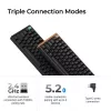 Mechaninė klaviatūra Keychron K4 HE su Gateron Double‑Rail Magnetic Nebula jungikliais, belaidė, juoda, US išdėstymas