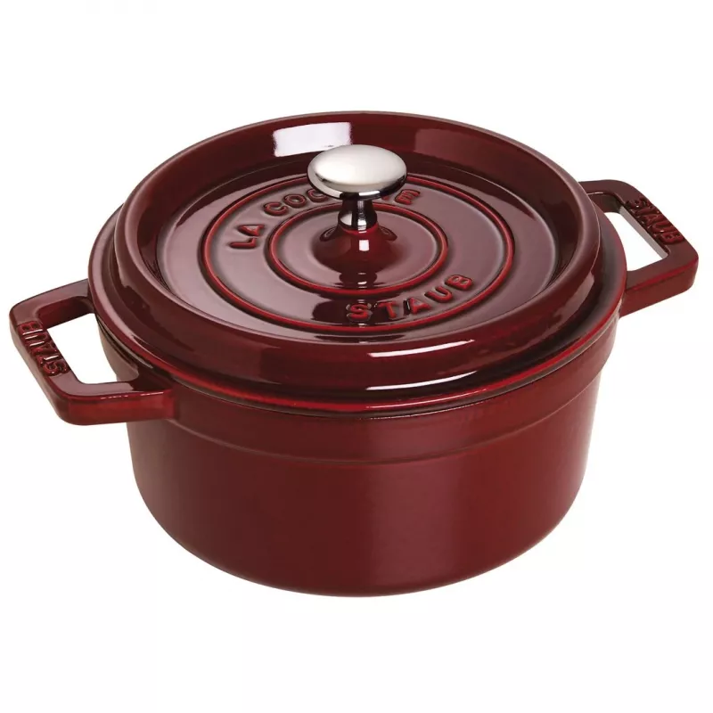 Ketinis vienas indas Staub Cocotte, 18 cm skersmens, raudonas, 2,7 kg
