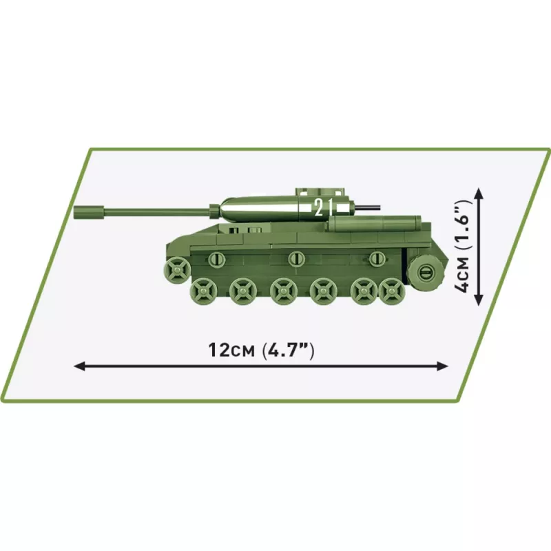 Statybinis rinkinys Cobi IS-2 modelis, Antrojo pasaulinio karo tankas, 130 dalių, rekomenduojamas amžius 6+