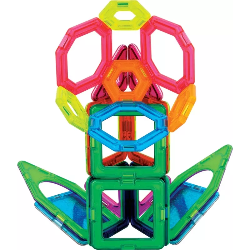 Magnetinis konstruktorius MAGFORMERS Twinkling Garden — 27 dalys, magnetinės statybinės plytelės