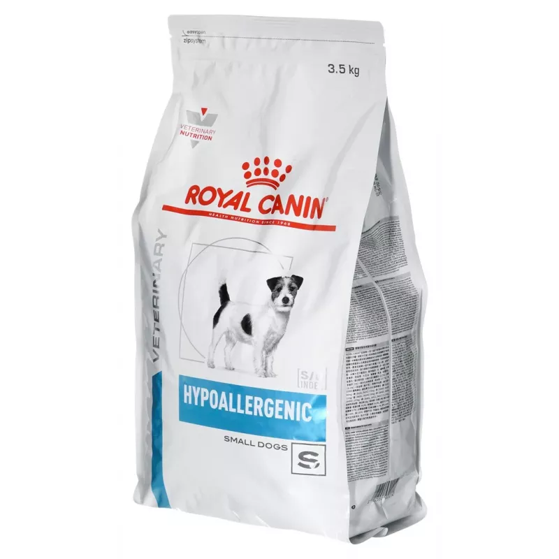 Sausas šunų maistas Royal Canin Hypoallergenic Small Breed 3,5 kg — suaugę maži šunys, baltymai 24%, riebalai 16%