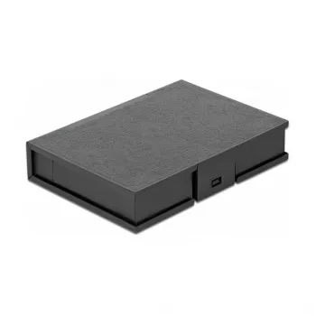 Apsauginės dėžutės dangtelis DeLOCK 18372, skirtas 3,5 colio HDD, juodas