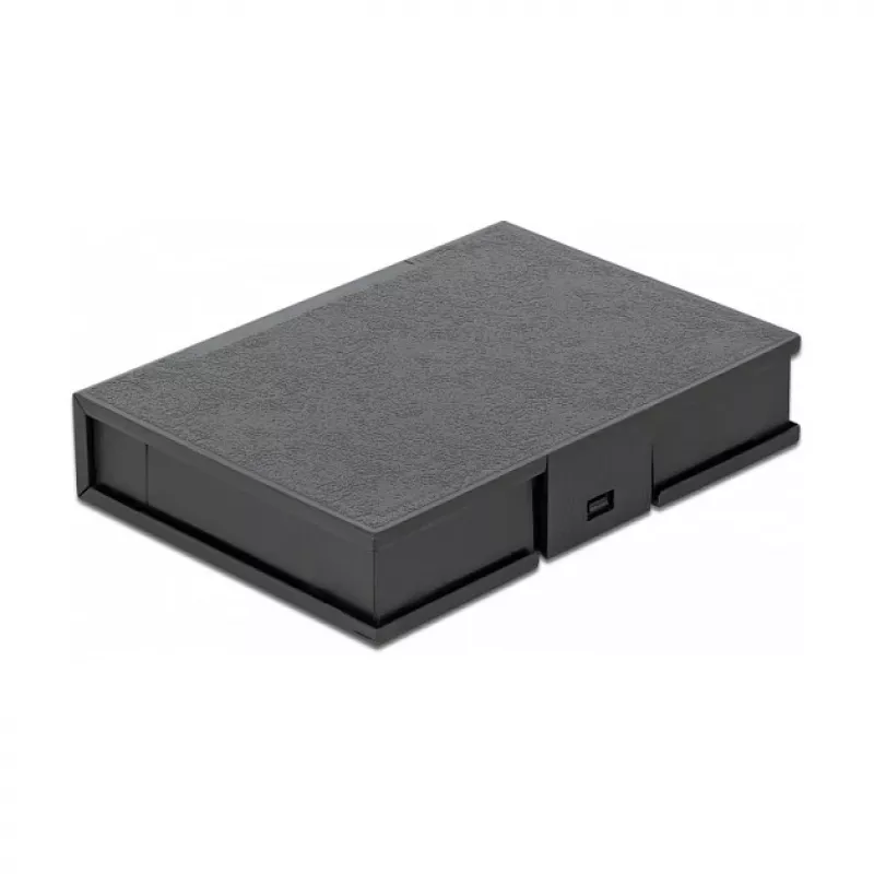 Apsauginės dėžutės dangtelis DeLOCK 18372, skirtas 3,5 colio HDD, juodas