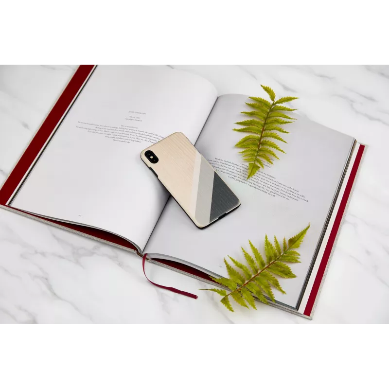 man and wood telefono dėklas, skirtas iPhone XS Max — pilkas kostiumas, juoda