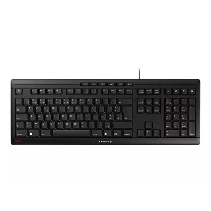 Klaviatūra CHERRY STREAM JK-8500BE-2 Biuro USB AZERTY Belgų Juoda