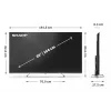 Sharp 4K Ultra HD QLED MiniLED televizorius | 65JP7265E | 55 | Smart TV | Google TV | UHD