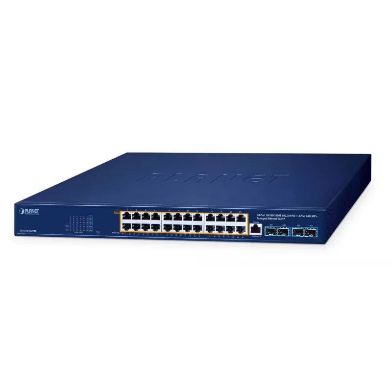 Valdomas tinklo komutatorius PLANET GS-4210-24UP4X L2/L4 24 prievadai PoE