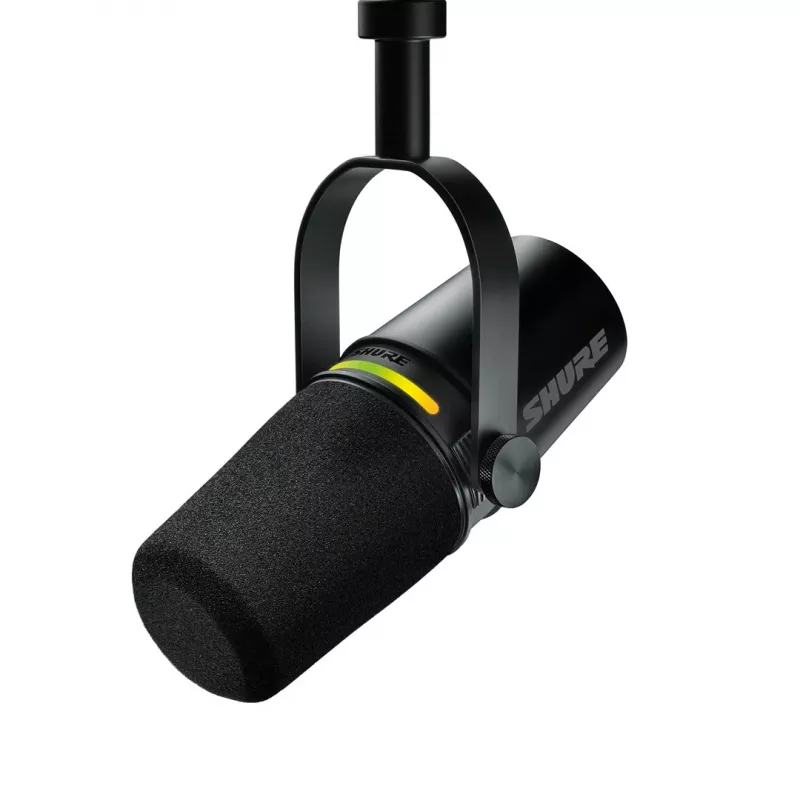 Shure MV7+-K - Paskaitų/vokalo mikrofonas su XLR/USB-C jungtimi, juodas