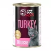 Konservuotas kačių maistas john dog JD suaugusioms katėms kalakutienos putėsiai 400 g — šlapias visavertis pašaras, kalakutiena, suaugusios katės, 400 g