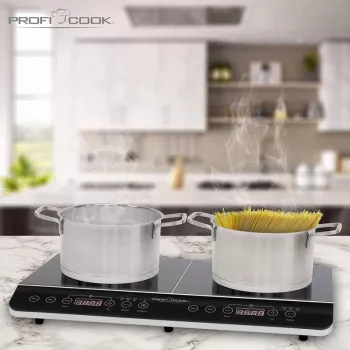 PROFI COOK PC-DKI 1067 indukcinė viryklė, 3500 W, 2 kaitvietės, juoda