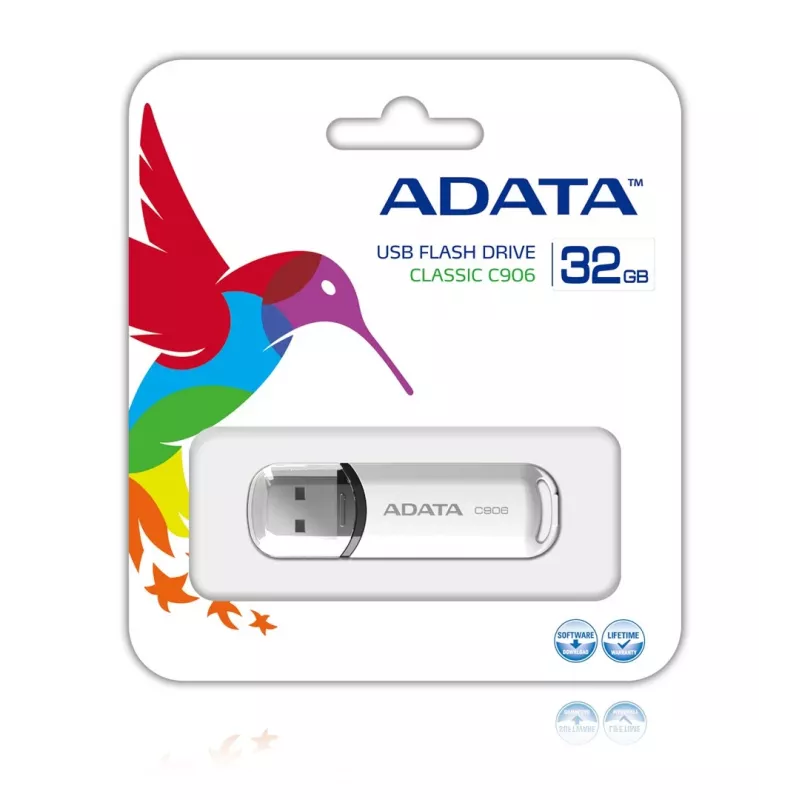 ADATA Classic Series C906 - USB atmintukas - 32 GB - USB 2.0 - Baltas