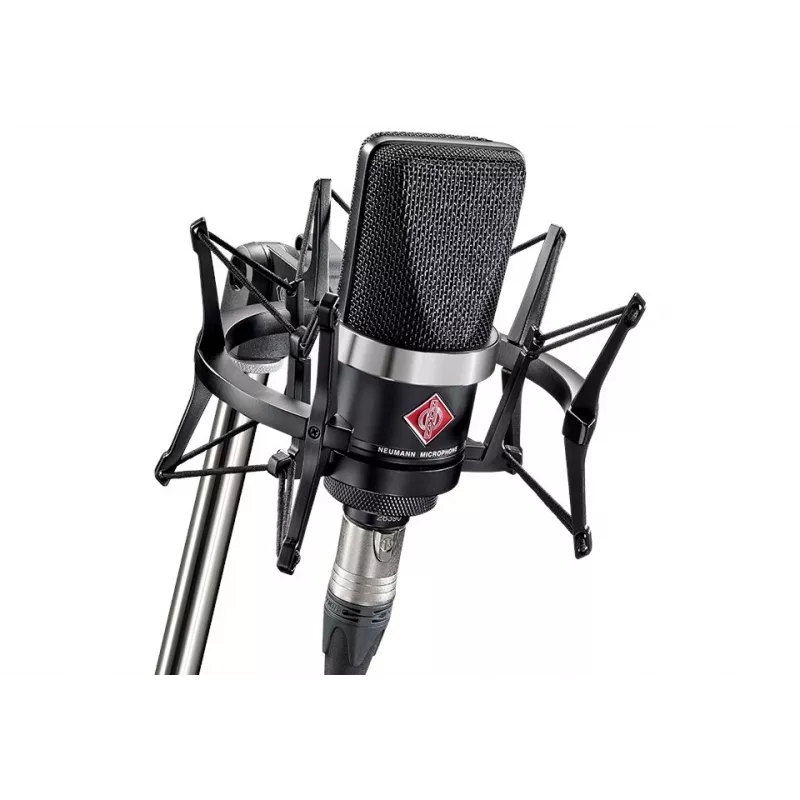 Neumann TLM 102 MT Studio-Set - didelės diafragmos kondensatorinis mikrofonas su amortizuojančiu laikikliu, juodas