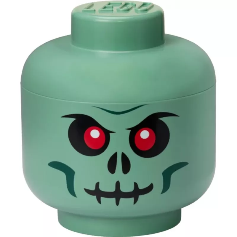 LEGO Storage Head Skeleton, laikymo dėžė juoda/raudona, didelė