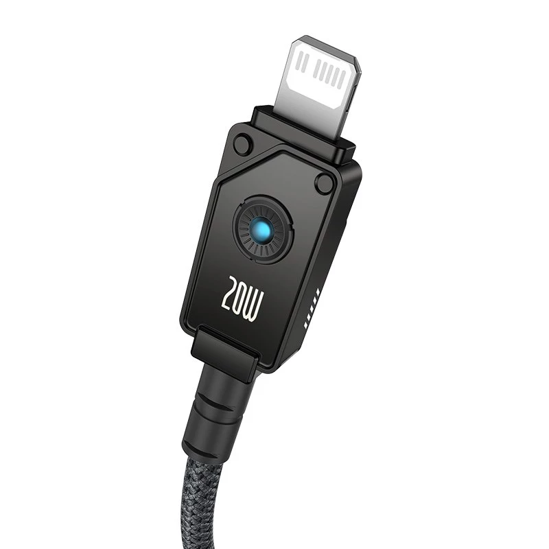 Baseus Unbreakable USB C į iP kabelis 2 m 20 W Juodas