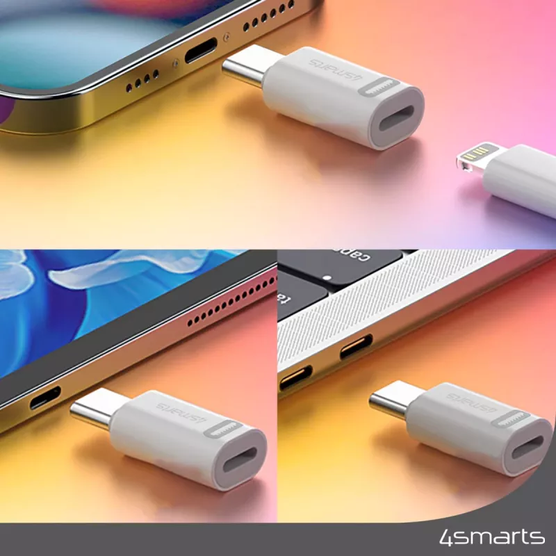 jungčių adapteris 4smarts 540711 Lightning USB-C baltas