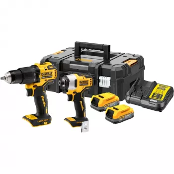 Elektrinių įrankių rinkinys DeWALT DCK2062E2T-QW, 1/4 colio griebtuvas, 200 N⋅m sukimo momentas