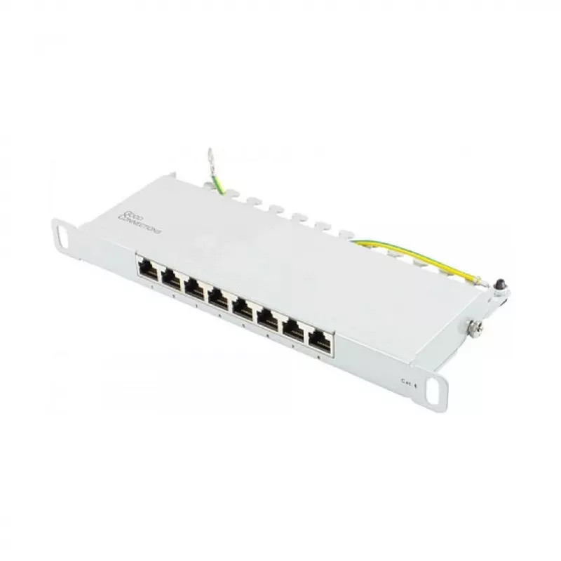 Good Connections Patchpanel 10Cat. 6 8-P. 0,5 HE lichtgr.