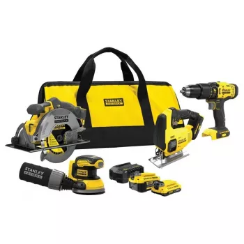 STANLEY Power Tool Set SFMCK412MDS-QW — 4 dalių rinkinys su Ličio jonų baterija