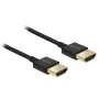 DeLOCK plonas Premium - vaizdo/garso/tinklo laidas - 36 AWG - HDMI, 19 kontaktų (V) - HDMI, 19 kontaktų (V) - 1,0 m - triguba izoliacija - juodas (84771)