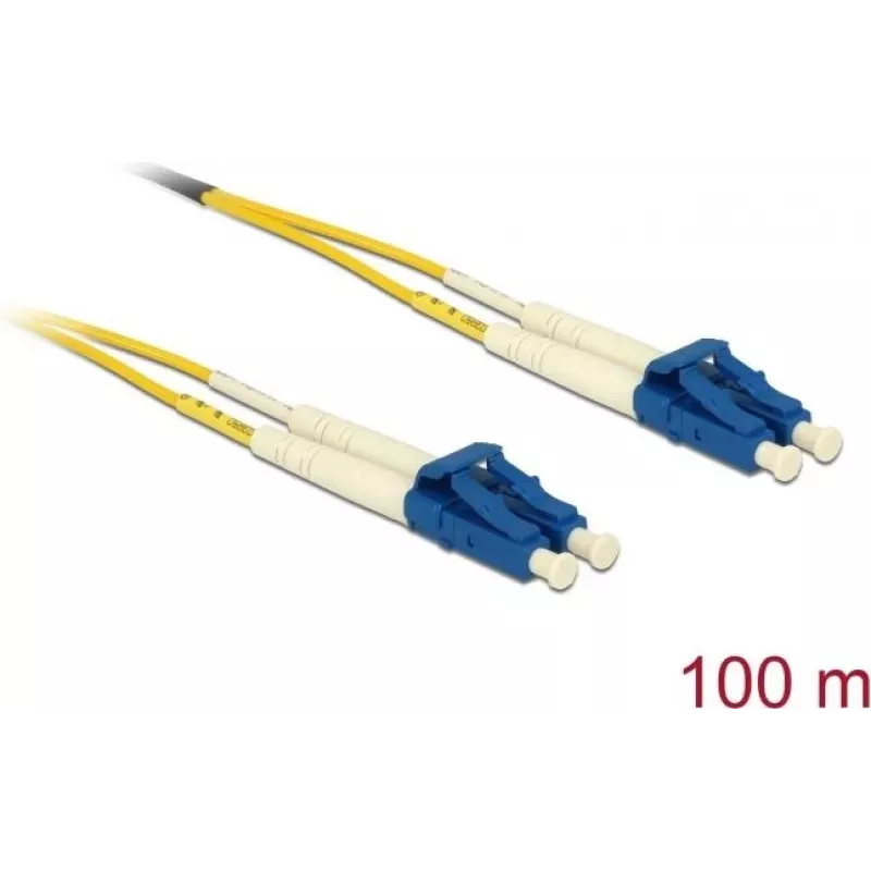 Delock LWL kabelis LC Duplex į LC Duplex vienmodis OS2 100 m (80161)