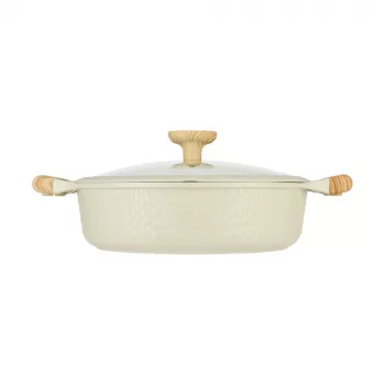 Sekli keptuvė D28cm 4,1L/smėlio spalvos