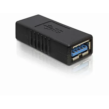 DELOCK USB 3.0-A adapteris USB-A į USB-A juodas, USB 3.0 duomenų perdavimas