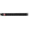 Maitinimo skirstytuvas GEMBIRD EG-PDU-10C132C19 — 10× C13 lizdų, 1U stovo, 16 A C19 įvestis, 2 m laidas, 3500 W