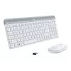 Logitech Slim Wireless Combo MK470 - Klaviatūros ir pelės rinkinys - Belaidis - 2,4 GHz - Ispanų - Šviesiai balta (920-009199)