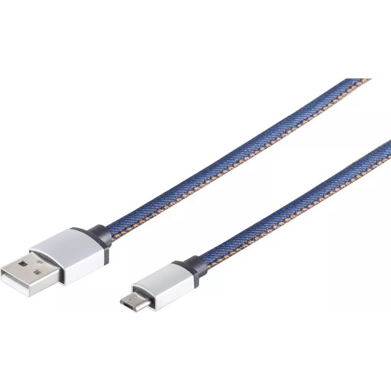 ShiverPeaks USB kabelis S/CONN 14-50029 2m USB A Micro-USB B Mėlynas