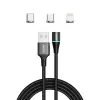 Savio CL-152 USB laidas 1 m USB 2.0 USB C Mikro USB A/Lightning Juoda