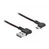 USB laidas DeLOCK EASY-USB 2.0 Type-A į Micro-B vyriškas 0,5 m juodas