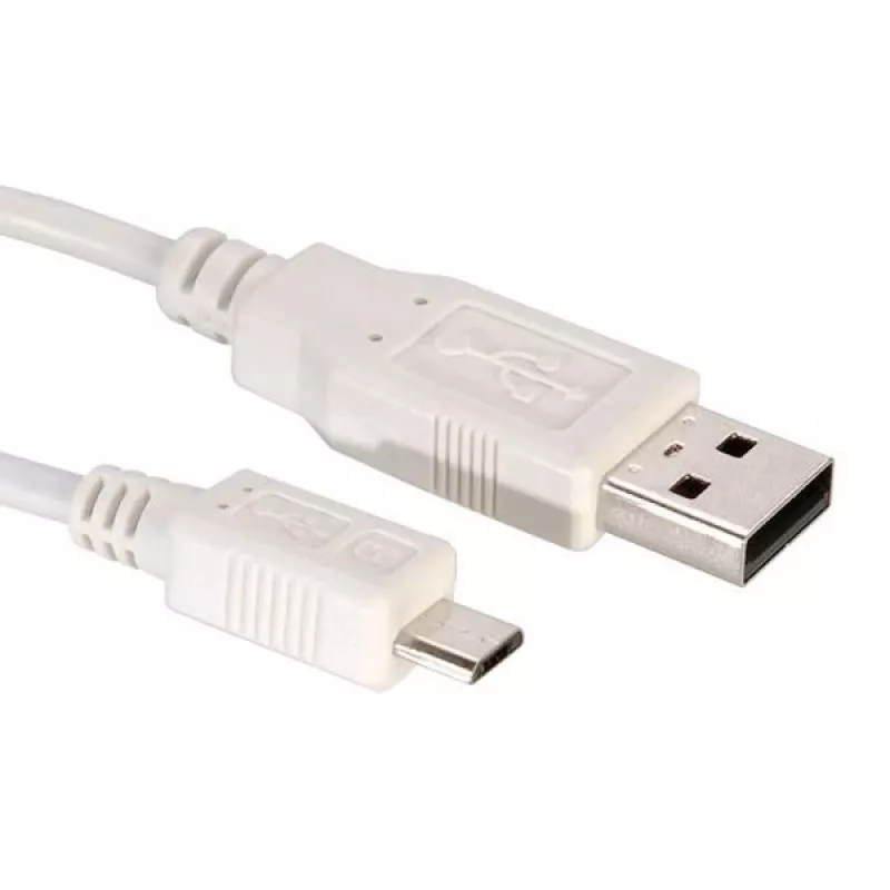 Value USB laidas USB 2.0 USB-A kištukas, USB micro-B kištukas 3,00 m baltas ekranuotas 11.99.8755