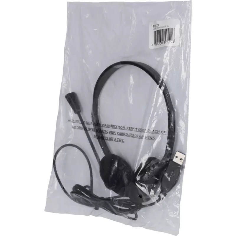 Advanced Accessories USB ausinės su mikrofonu - juodos