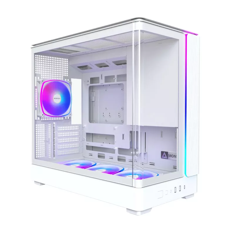 PC korpusas Montech KING 15 PRO White — Micro ATX / Mini-ITX, Midi Tower