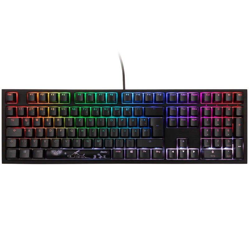 Ducky Shine 7 klaviatūra, skirta žaidimams, USB, vokiška, juoda