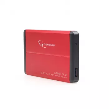 Gembird EE2-U3S-2-R saugojimo įrenginio korpusas 2,5 colių HDD korpusas Raudonas