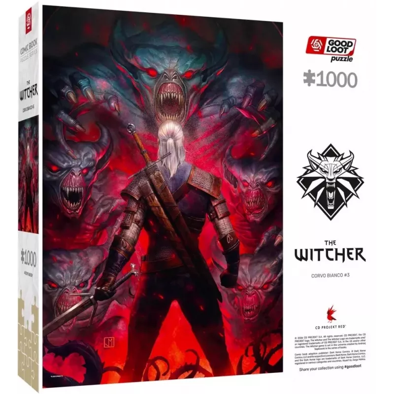 Good Loot komiksų dėlionė: The Witcher (Wiedźmin) Corvo Balta, 1000 vnt.