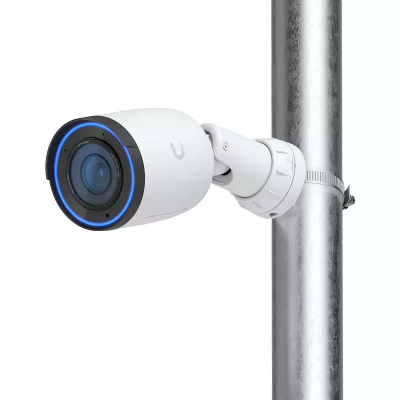 IP apsaugos kamera UBIQUITI G6 Pro Bullet — 4K (3840×2160), laidinė, skirta vidui/laukui, 1/1,2 colio CMOS, 5,9–13,8 mm, 2,36x optinis priartinimas, montavimas prie lubų/sienos/stulpo