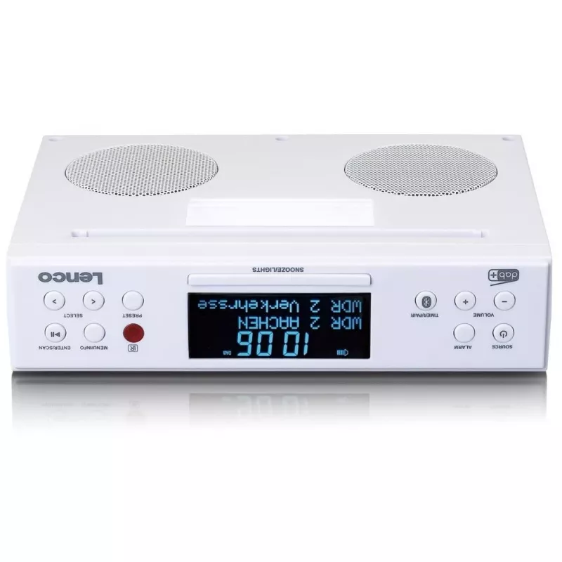 Nešiojamasis CD grotuvas Lenco KCR-190, baltas, su FM radiju ir ausinių lizdu