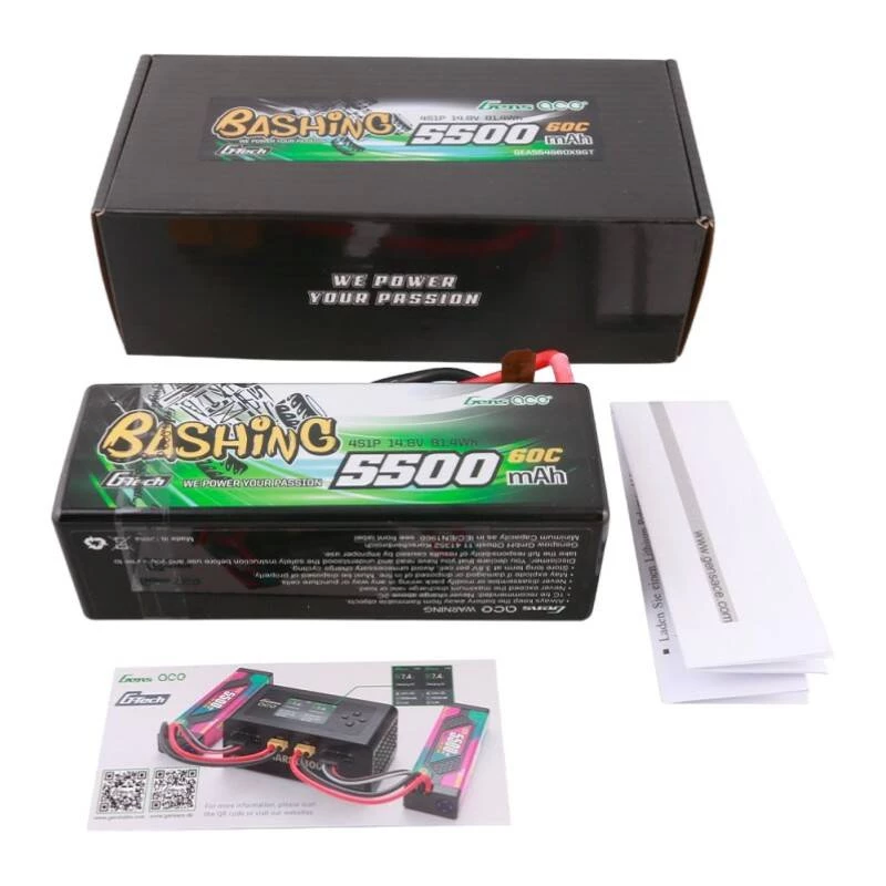 Gens ace G-Tech 5500mAh 4S1P 14.8V 60C HardCase RC automobilio LiPo baterija
