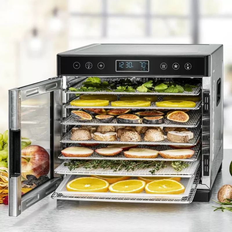 Maisto džiovyklė Rommelsbacher DA 650 600 W nerūdijantis plienas, 0,5 m², 35–75 °C, 7 padėklai
