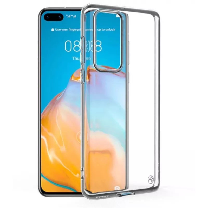 Apsauginis silikoninis dėklas Tellur, skirtas Huawei P40, permatomas