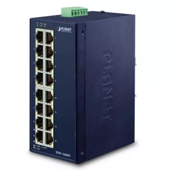 PLANET ISW-1600T tinklo jungiklis Nevaldomas Fast Ethernet (10/100) Mėlyna