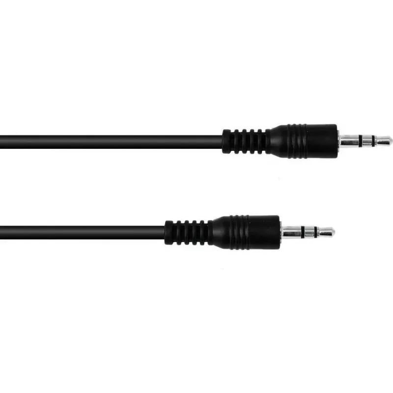 3.5 mm stereolaidis Omnitronic 30211600 — 1,5 m, juodas, TRS kištukas–kištukas