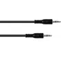 3.5 mm stereolaidis Omnitronic 30211600 — 1,5 m, juodas, TRS kištukas–kištukas