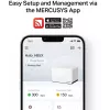 „MERCUSYS Halo H85X“ dviejų juostų „Wi‑Fi 6“ maršrutizatorius (802.11ax), 2,4/5 GHz, iki 2402 Mbit/s, 3 LAN prievadai, baltas (3 vnt.)